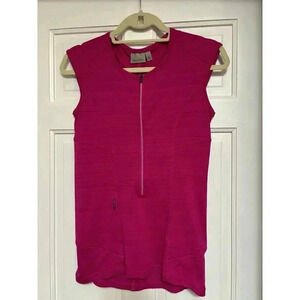 Athleta Womens Cycling Running Shirt Fuchsia 1/2 zip women’s size XS